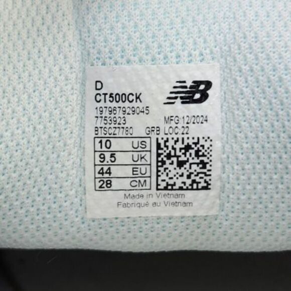 New Balance T500 Men\'s 10 D Black Angora Tennis Lifestyle Sneakers Shoes CT500CK main image 8